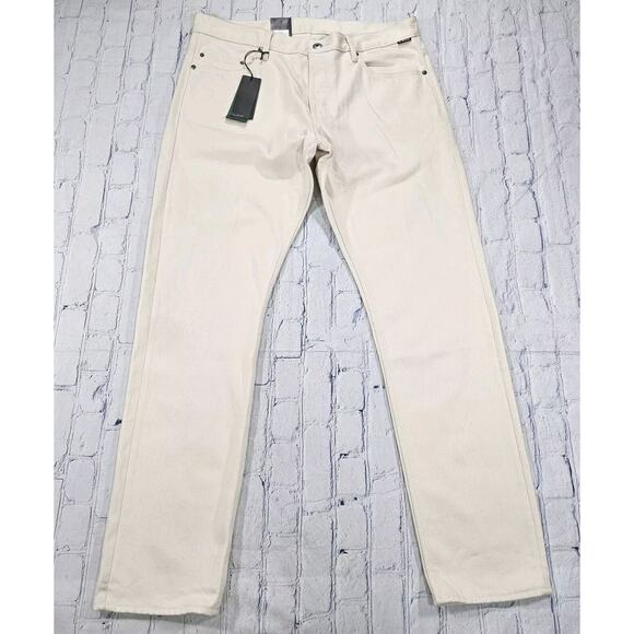 G Star Raw MENS SIZE 36X34 Triple A Regular Straight Steer Ecru Denim Jeans